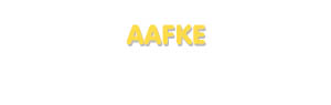 Der Vorname Aafke
