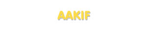 Der Vorname Aakif