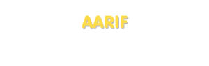 Der Vorname Aarif