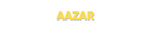 Der Vorname Aazar