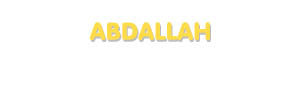Der Vorname Abdallah
