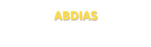 Der Vorname Abdias