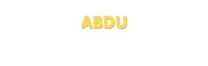 Der Vorname Abdu