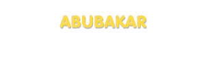 Der Vorname Abubakar