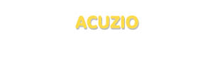 Der Vorname Acuzio