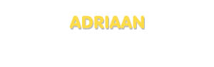Der Vorname Adriaan