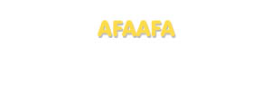 Der Vorname Afaafa