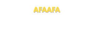 Der Vorname Afaafa