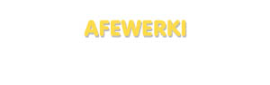 Der Vorname Afewerki