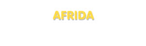 Der Vorname Afrida