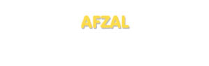 Der Vorname Afzal