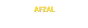 Der Vorname Afzal
