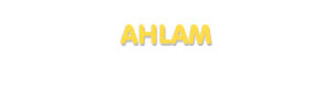 Der Vorname Ahlam