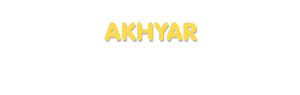 Der Vorname Akhyar