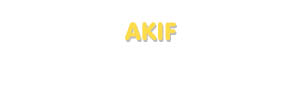Der Vorname Akif