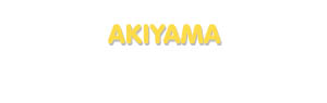 Der Vorname Akiyama