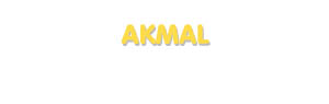 Der Vorname Akmal