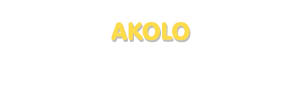 Der Vorname Akolo