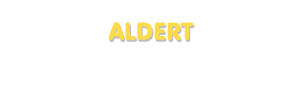 Der Vorname Aldert