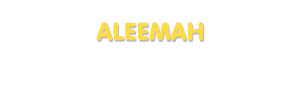 Der Vorname Aleemah