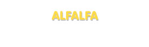 Der Vorname Alfalfa