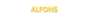 Der Vorname Alfons