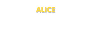 Der Vorname Alice