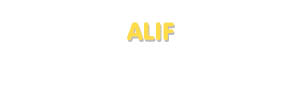 Der Vorname Alif