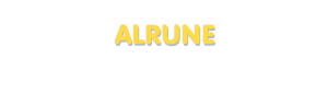 Der Vorname Alrune