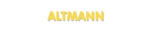 Der Vorname Altmann