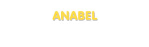 Der Vorname Anabel