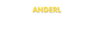 Der Vorname Anderl