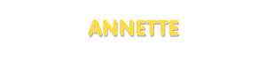 Der Vorname Annette
