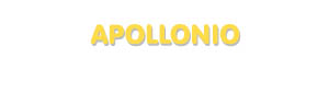 Der Vorname Apollonio