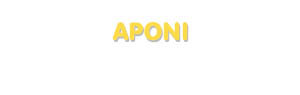Der Vorname Aponi
