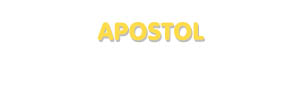 Der Vorname Apostol