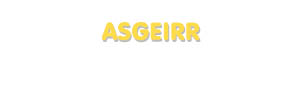 Der Vorname Asgeirr