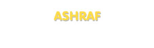 Der Vorname Ashraf