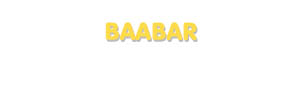 Der Vorname Baabar
