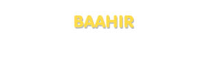 Der Vorname Baahir