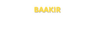 Der Vorname Baakir