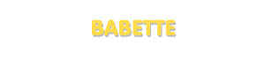 Der Vorname Babette