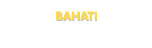 Der Vorname Bahati