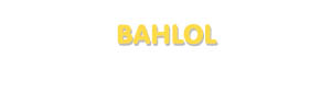 Der Vorname Bahlol