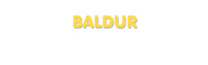 Der Vorname Baldur