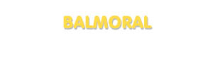 Der Vorname Balmoral