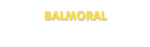 Der Vorname Balmoral