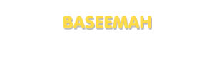 Der Vorname Baseemah