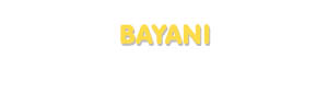 Der Vorname Bayani