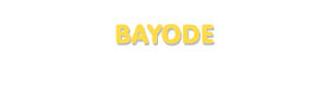 Der Vorname Bayode